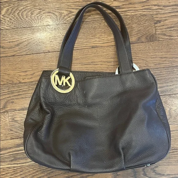 Michael Kors Dark Brown Leather Shoulder Bag - Picture 1 of 2